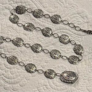 Southwest Pewter Diamond Cut Concho Belt